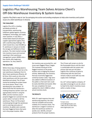 Supply Chain Challenge Solved - Warehouse Inventory Thumbnail