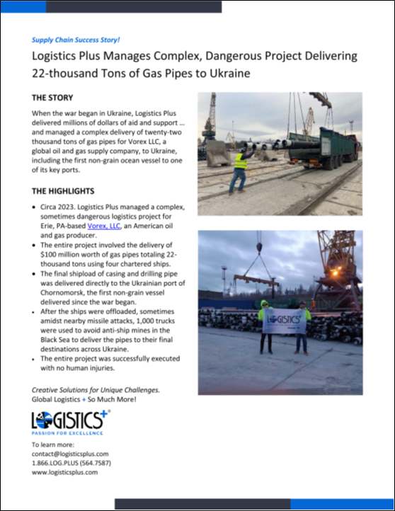 Supply Chain Success Story - 22 thousand tons of pipe to Ukraine Thumbnail