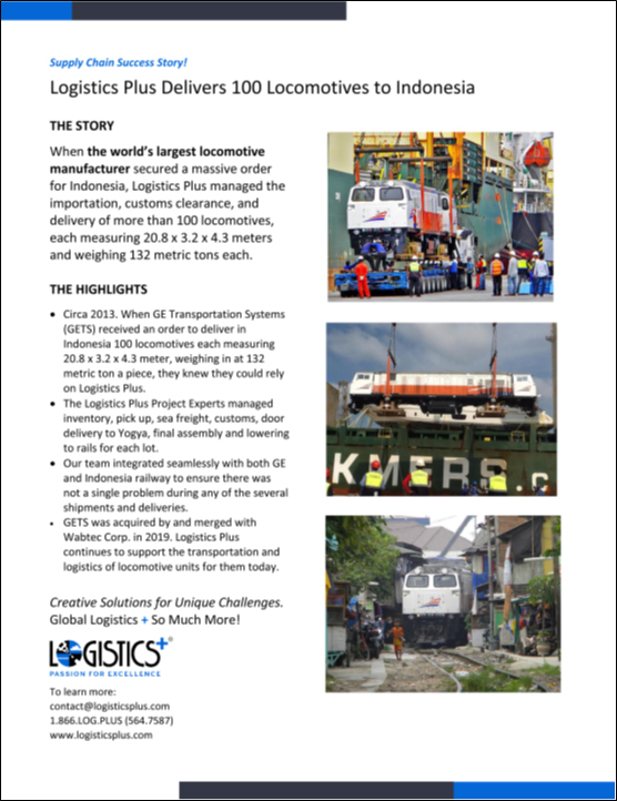 Supply Chain Success Story - Locomotives to Indonesia Thumbnail