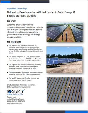 Supply Chain Success Story - Solar Farm Logistics Project
