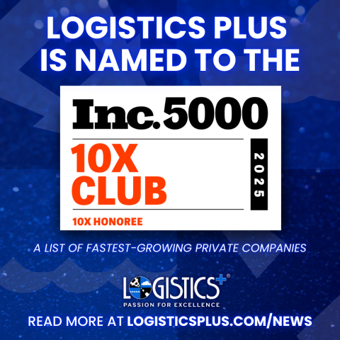 Logistics Plus Once Again is Named to the Inc. 5000 Annual List of Fastest-Growing Private Companies