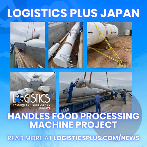 Logistics Plus Japan Handles Food Processing Machine Project
