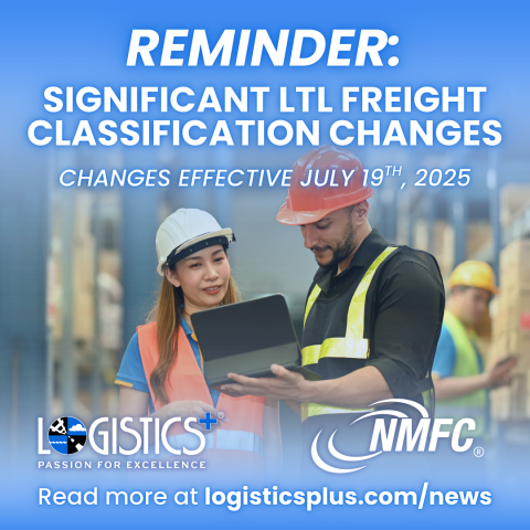 Reminder: Significant LTL Freight Classification Changes Take Effect This Weekend